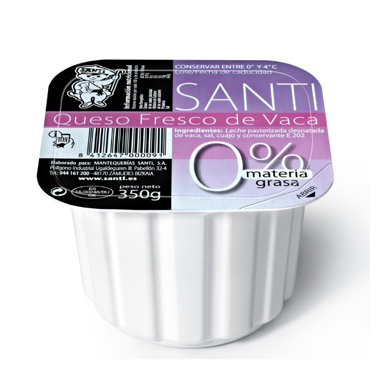 QUESO FRESCO (ud) 0% ENVASADO 350 gr